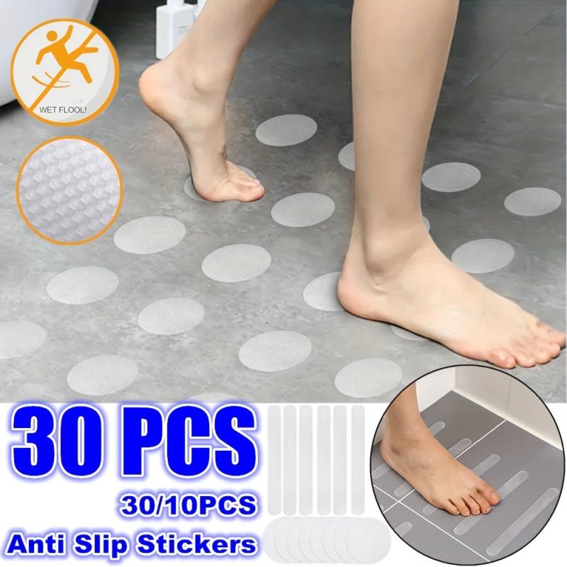 30Pcs Clear Bathroom Non-slip Stickers - Safety Bathtub Strips - Adhesive Decals