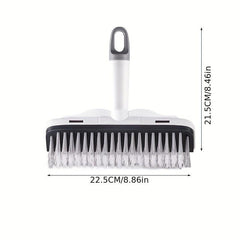 Long Handle Floor Scrub Brush Bathroom Cleaning Tool 2-in-1 Scrape & Brush