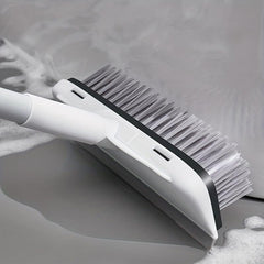 Long Handle Floor Scrub Brush Bathroom Cleaning Tool 2-in-1 Scrape & Brush