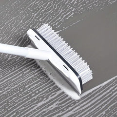 Long Handle Floor Scrub Brush Bathroom Cleaning Tool 2-in-1 Scrape & Brush