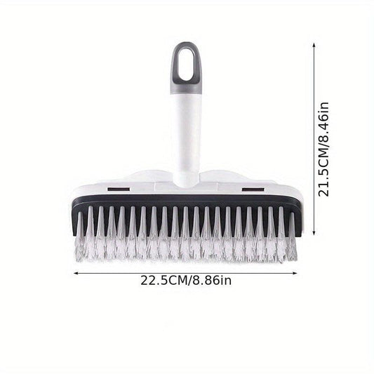 Long Handle Floor Scrub Brush Bathroom Cleaning Tool 2-in-1 Scrape & Brush