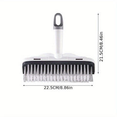 Long Handle Floor Scrub Brush Bathroom Cleaning Tool 2-in-1 Scrape & Brush