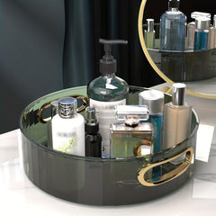 360 Degree Rotating Bathroom Storage Tray for Perfume and Cosmetics