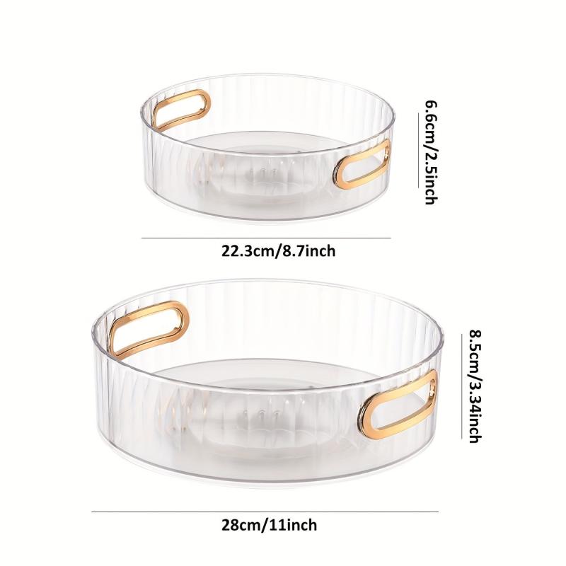 360 Degree Rotating Bathroom Storage Tray for Perfume and Cosmetics