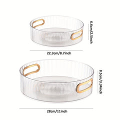 360 Degree Rotating Bathroom Storage Tray for Perfume and Cosmetics