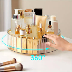 360 Degree Rotating Bathroom Storage Tray for Perfume and Cosmetics