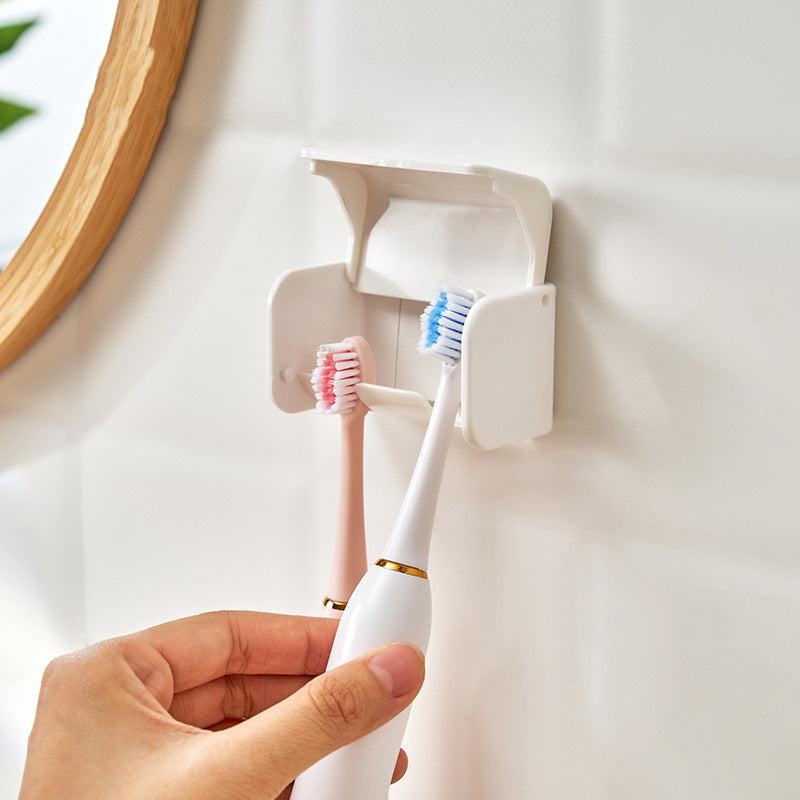 Wall Mounted Toothbrush Holder with Cover - Dust Proof