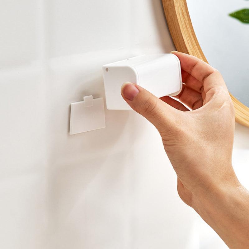 Wall Mounted Toothbrush Holder with Cover - Dust Proof