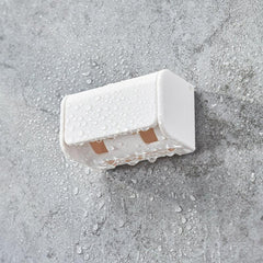 Wall Mounted Toothbrush Holder with Cover - Dust Proof