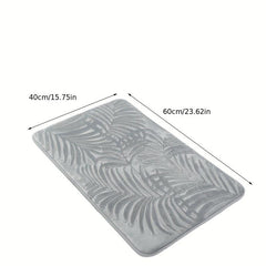 Soft Memory Foam Toilet Mat, Grey Green, Rapid Water Absorption