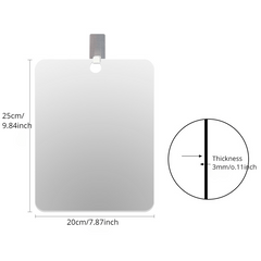 Fogless Bathroom Shower Mirror with Handheld Option - Hanging Shower Mirror