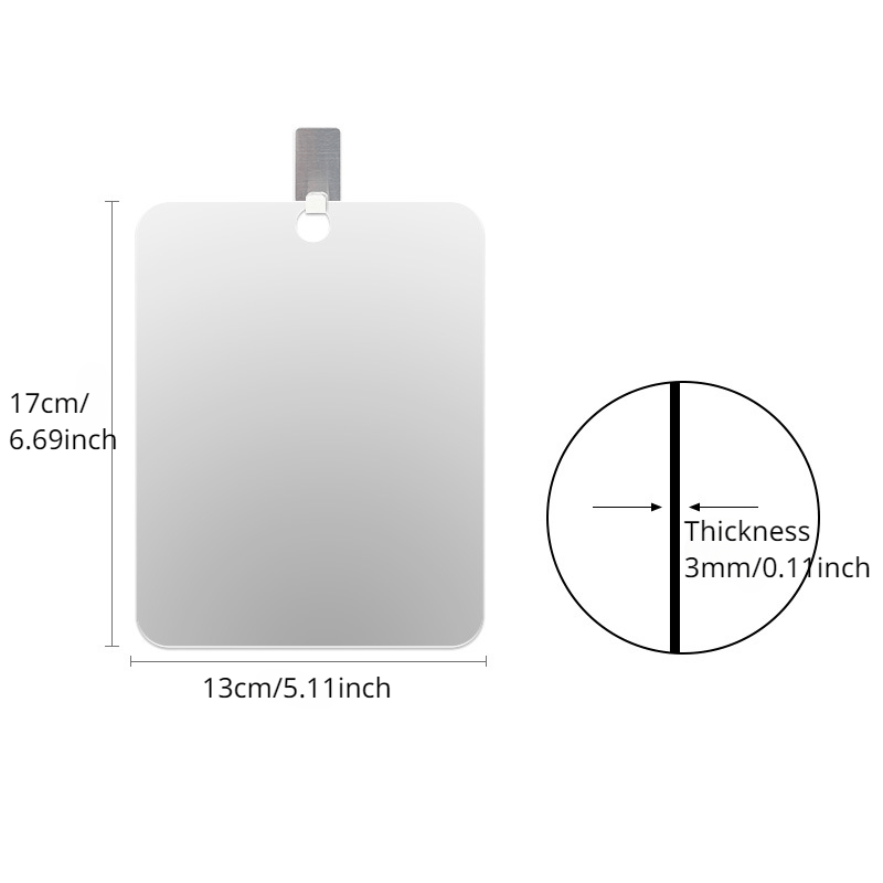 Fogless Bathroom Shower Mirror with Handheld Option - Hanging Shower Mirror