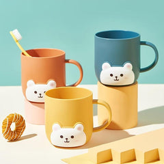 Bear Pattern Mouthwash Cup for Bathroom Cleaning