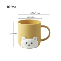 Bear Pattern Mouthwash Cup for Bathroom Cleaning