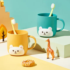 Bear Pattern Mouthwash Cup for Bathroom Cleaning