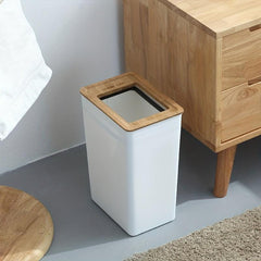 Bamboo Covered Trash Can - Home Essential