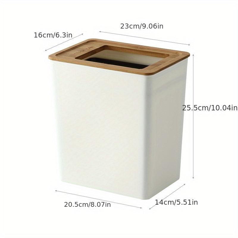 Bamboo Covered Trash Can - Home Essential