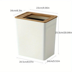Bamboo Covered Trash Can - Home Essential