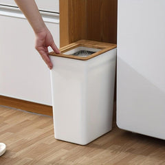 Bamboo Covered Trash Can - Home Essential
