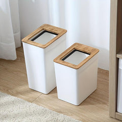 Bamboo Covered Trash Can - Home Essential