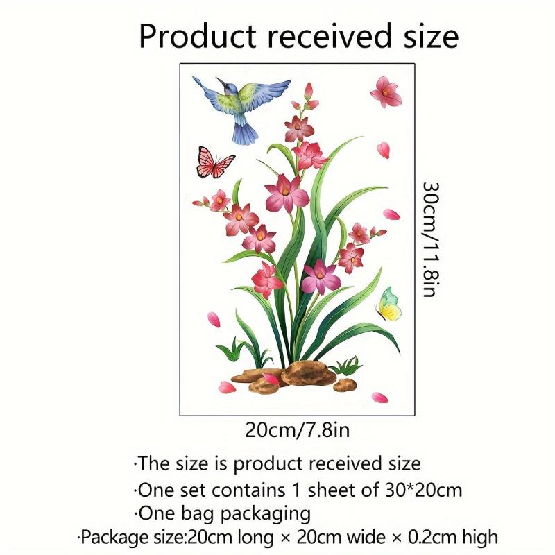 Butterfly and Flower Toilet Lid Sticker Self Adhesive Bathroom Decoration