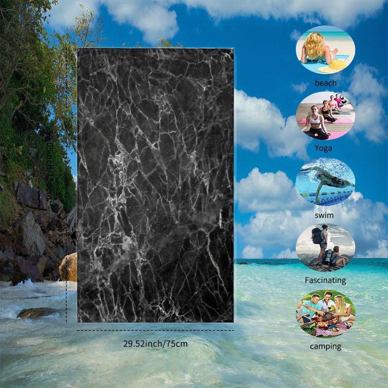 Marble Texture Microfiber Beach Towel