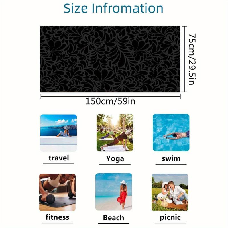 Sandproof Microfiber Beach Towel Lightweight & Quick Drying Square