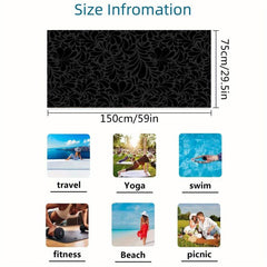 Sandproof Microfiber Beach Towel Lightweight & Quick Drying Square