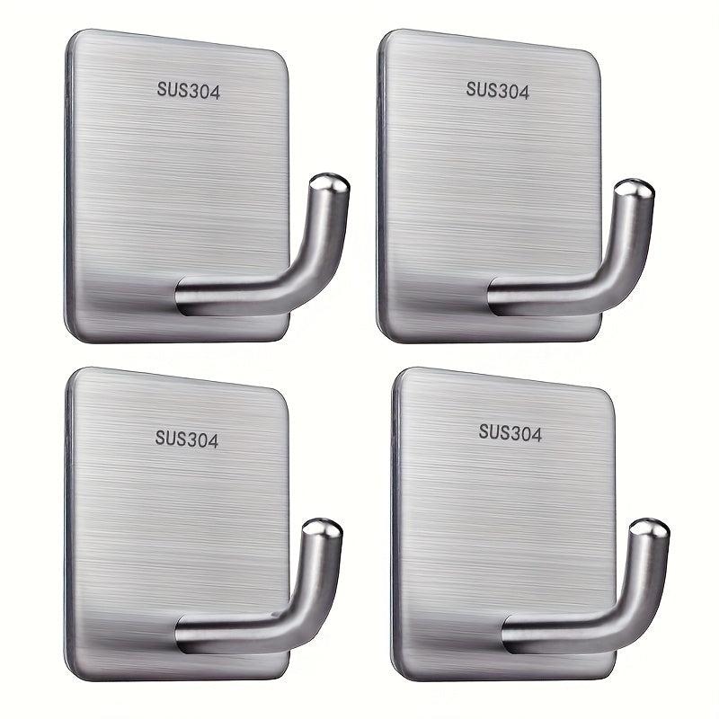Stainless Steel Adhesive Towel Hook for Bathroom