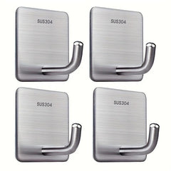 Stainless Steel Adhesive Towel Hook for Bathroom