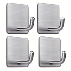 Stainless Steel Adhesive Towel Hook for Bathroom