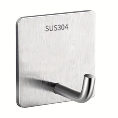 Stainless Steel Adhesive Towel Hook for Bathroom