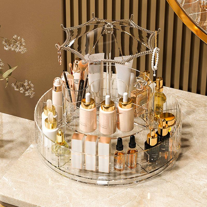 360 Rotating Makeup Organizer with Compartments
