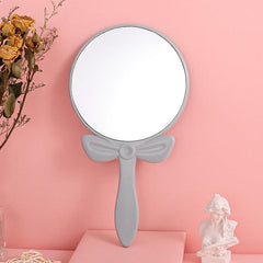 2pcs Handheld Makeup Mirror Bow Makeup Mirror Portable HD Beauty Mir...