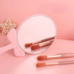 2pcs Handheld Makeup Mirror Bow Makeup Mirror Portable HD Beauty Mir...