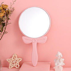2pcs Handheld Makeup Mirror Bow Makeup Mirror Portable HD Beauty Mir...