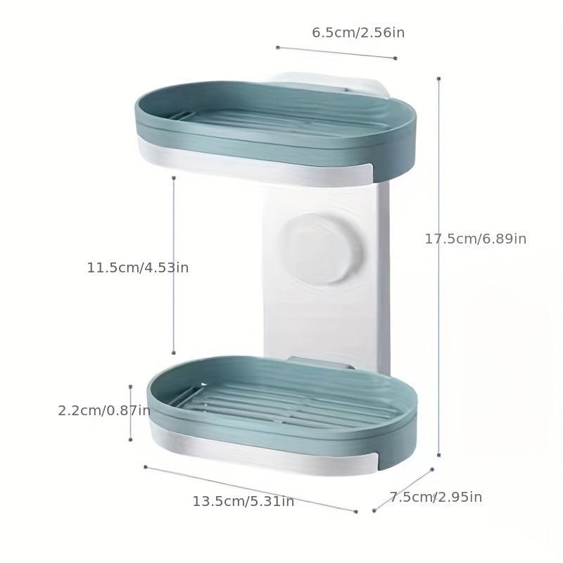 Wall Mounted Soap Holder Plastic Soap Rack Drain Soap Tray