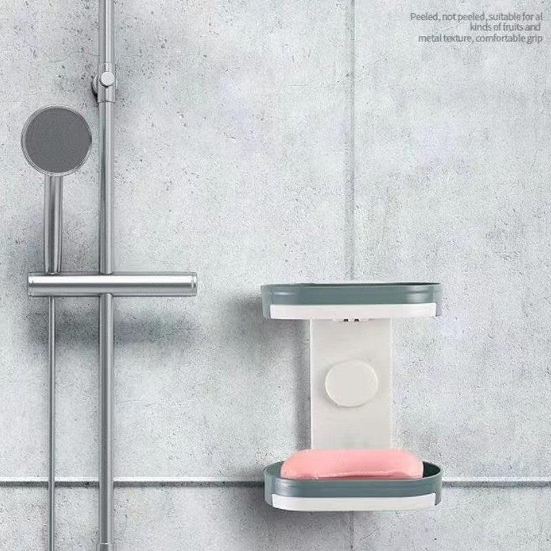 Wall Mounted Soap Holder Plastic Soap Rack Drain Soap Tray