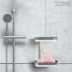 Wall Mounted Soap Holder Plastic Soap Rack Drain Soap Tray