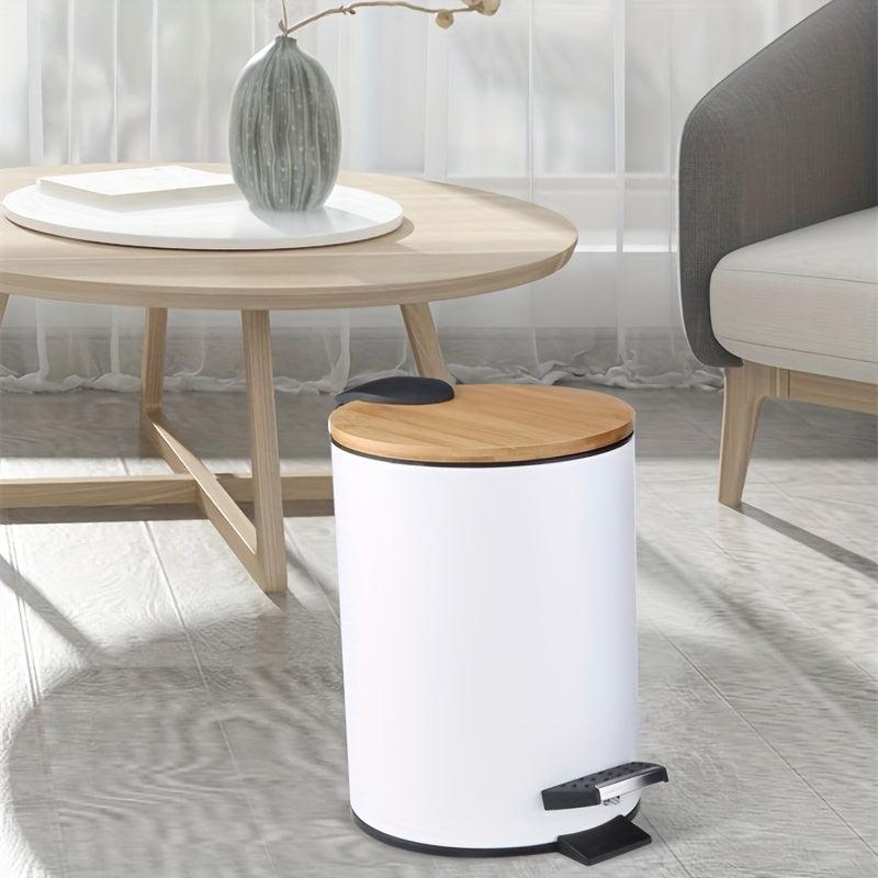 Trash Can With Lid Garbage Can Foot Pedal Inner Wastebasket Home Essential