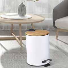 Trash Can With Lid Garbage Can Foot Pedal Inner Wastebasket Home Essential