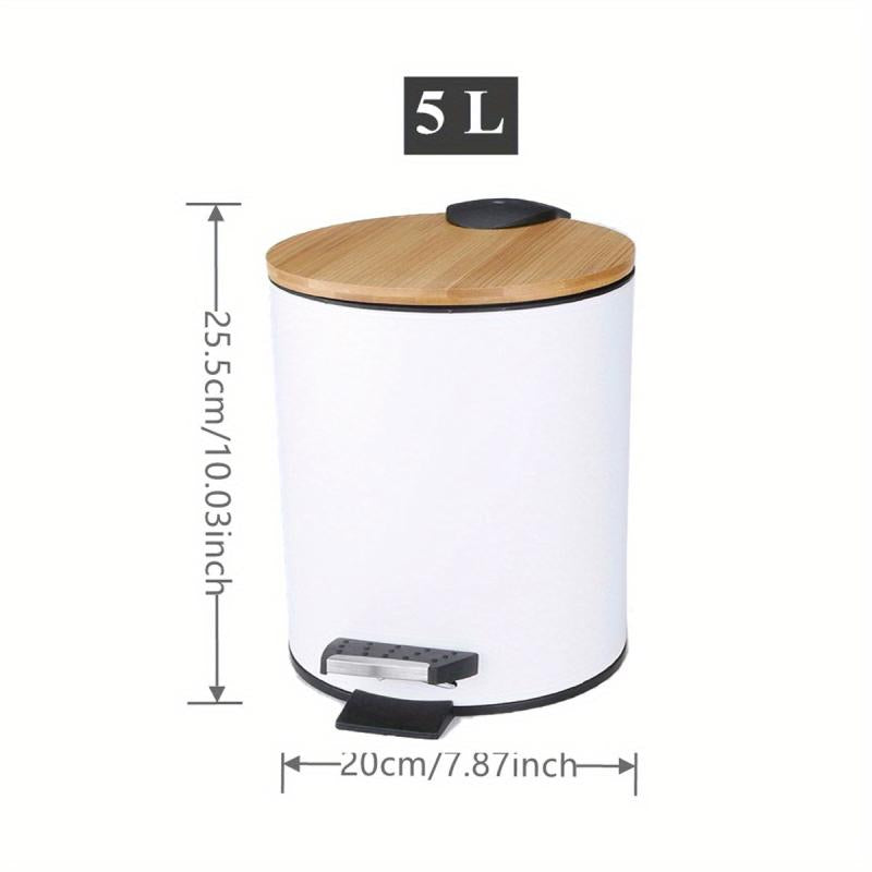 Trash Can With Lid Garbage Can Foot Pedal Inner Wastebasket Home Essential