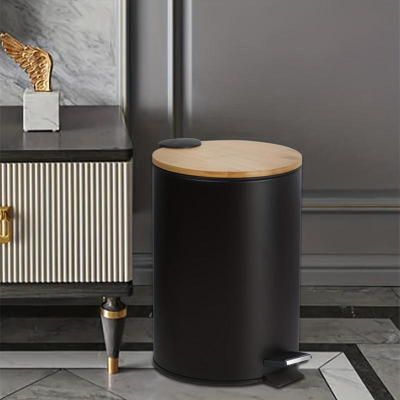 Trash Can With Lid Garbage Can Foot Pedal Inner Wastebasket Home Essential