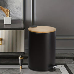 Trash Can With Lid Garbage Can Foot Pedal Inner Wastebasket Home Essential