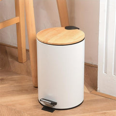 Trash Can With Lid Garbage Can Foot Pedal Inner Wastebasket Home Essential