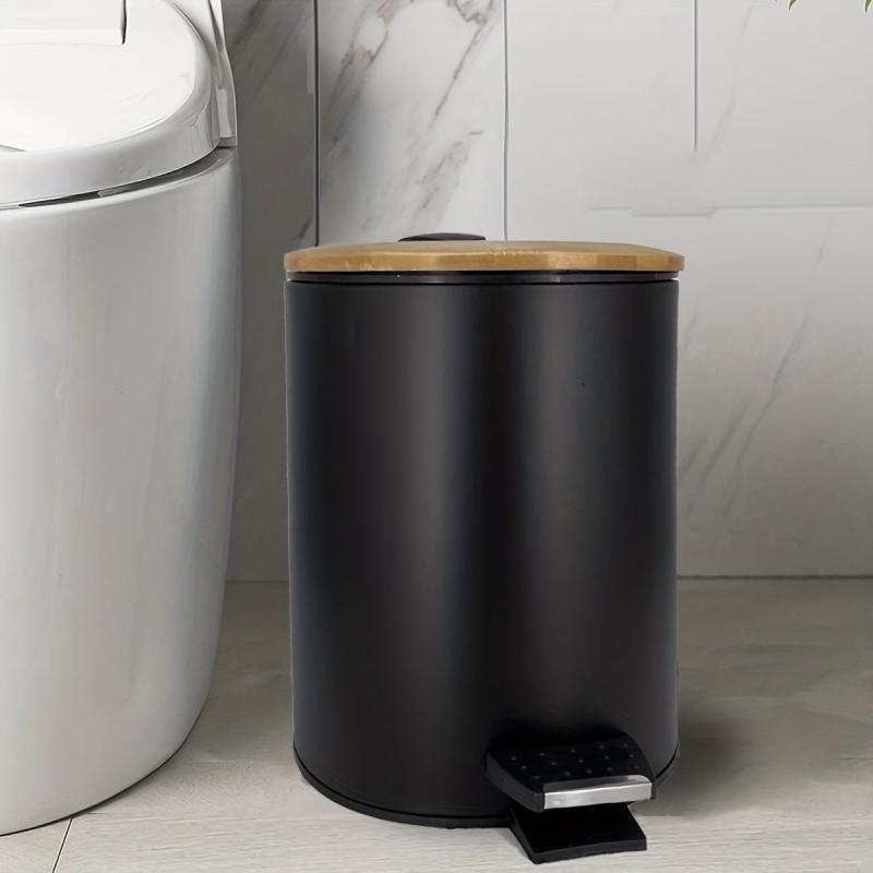 Trash Can With Lid Garbage Can Foot Pedal Inner Wastebasket Home Essential