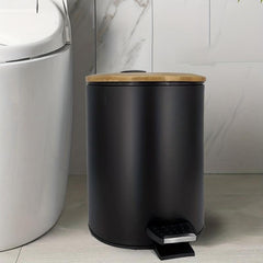 Trash Can With Lid Garbage Can Foot Pedal Inner Wastebasket Home Essential