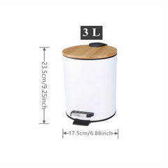 Trash Can With Lid Garbage Can Foot Pedal Inner Wastebasket Home Essential