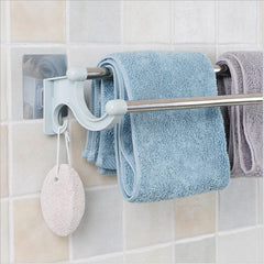 Double Rod Towel Bar Shower Towel Rack Wall Mounted Towel Holder