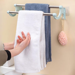 Double Rod Towel Bar Shower Towel Rack Wall Mounted Towel Holder